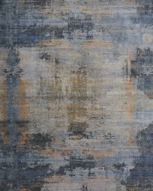 Wool silk area rug SF