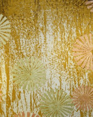 HAND KNOTTED WOL SILK RUG MODERN