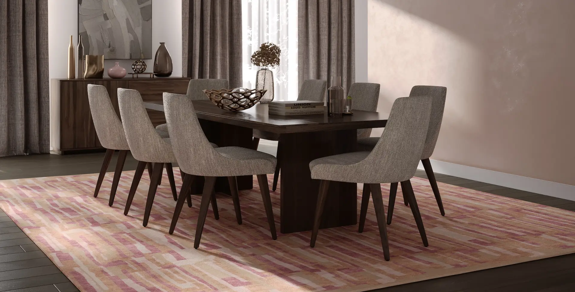 Juro rug by Vaheed Taheri featuring a delicate abstract design in soft spring-inspired pastel tones
